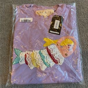 Kina and Tam mermaid lilac purple short sleeve tee t-shirt